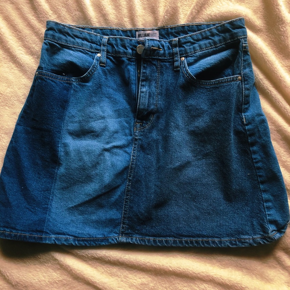 High wasted jean skirt